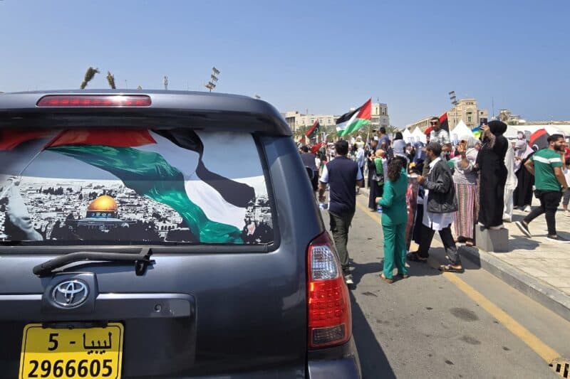 Cover Image for تقارير قافلة شمال إفريقيا عن غزة في سوء المعاملة في شرق ليبيا من قبل قوات الحتفار