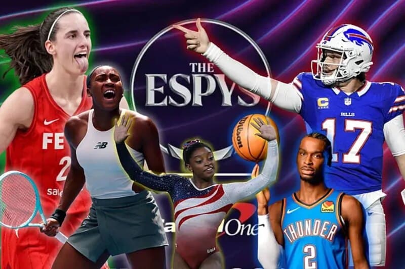 Cover Image for ما هو وقت جوائز ESPY 2025؟ تاريخ ، أين تشاهد ، السجادة الحمراء وكل ما تحتاج إلى معرفته