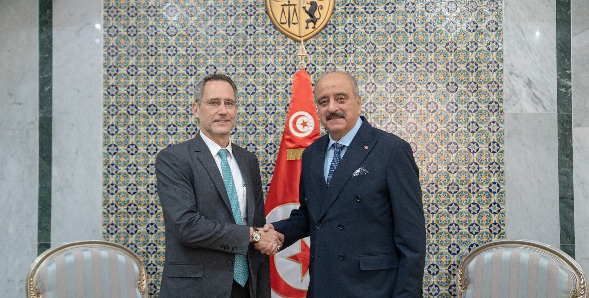 النافتي يستقبل السفير الأمريكي بمناسبة انتهاء مهامه في تونس لتعزيز التعاون المشترك