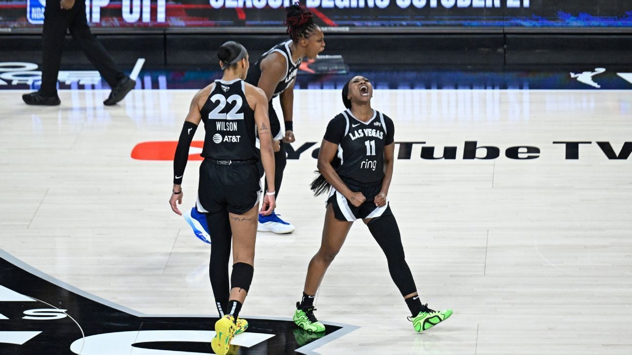 تألق دكة احتياط لاس فيغاس إيسز يقودهم لفوز مثير في افتتاح نهائيات WNBA