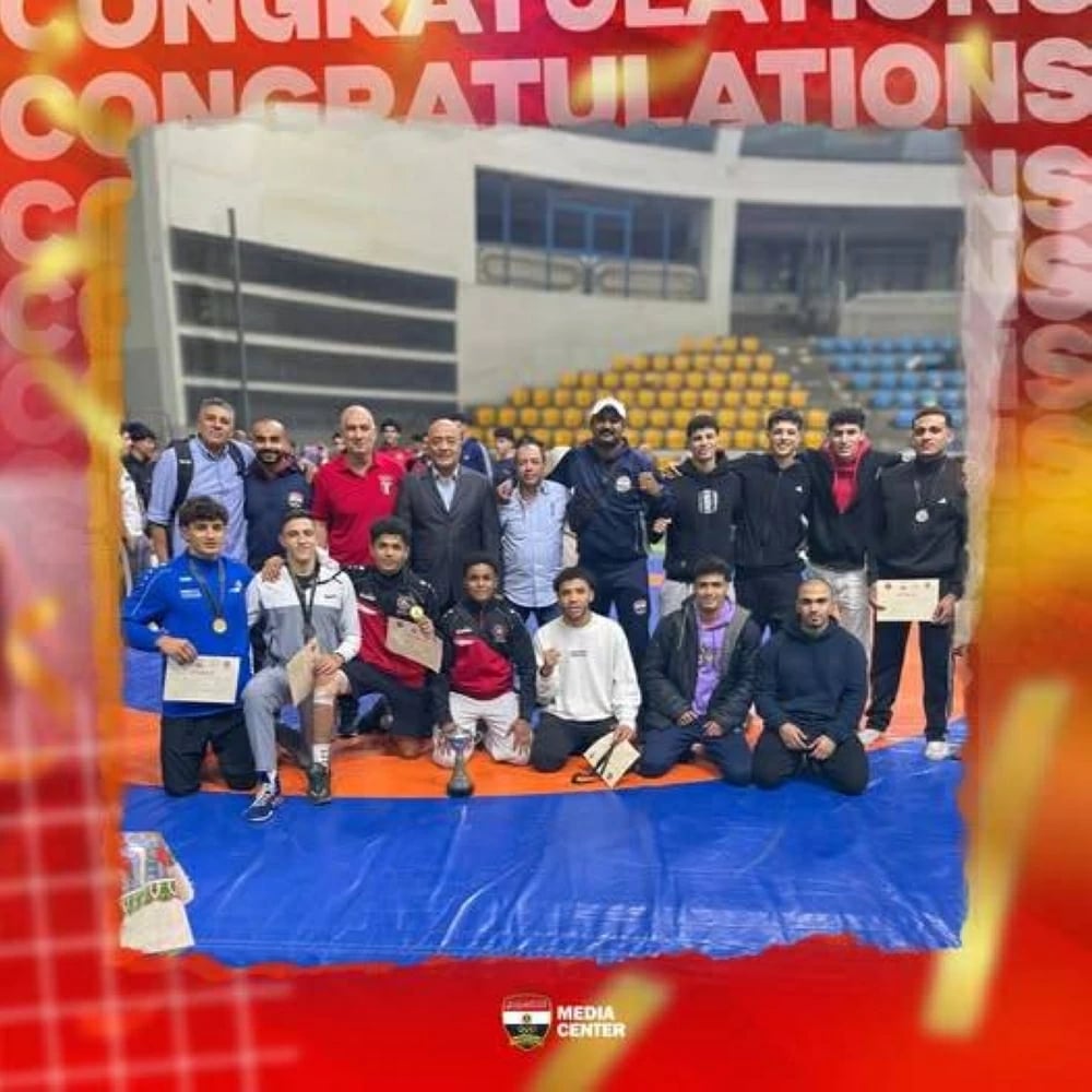 النادي الأوليمبي يتوج بالمركز الأول في بطولة الجمهورية للمصارعة الحرة تحت 20 سنة