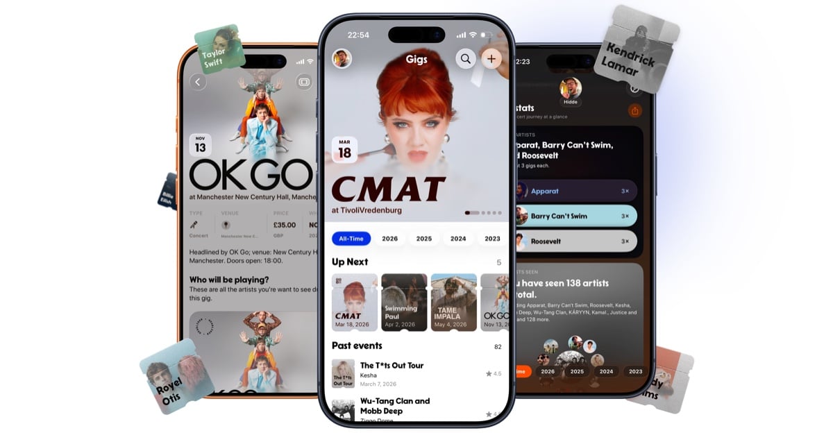 Gigs: تطبيق جديد لتتبع الحفلات الموسيقية يحول ذكرياتك إلى أرشيف شخصي بالذكاء الاصطناعي