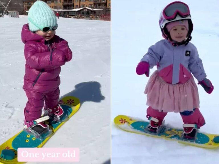 Cover Image for تروي الأم رحلة التزلج على الجليد لابنتها البالغة من العمر ثلاث سنوات
