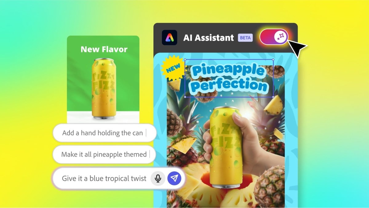 أدوبي تطلق مساعدين جددًا بالذكاء الاصطناعي في Creative Cloud: Express و Photoshop لتعزيز الإبداع