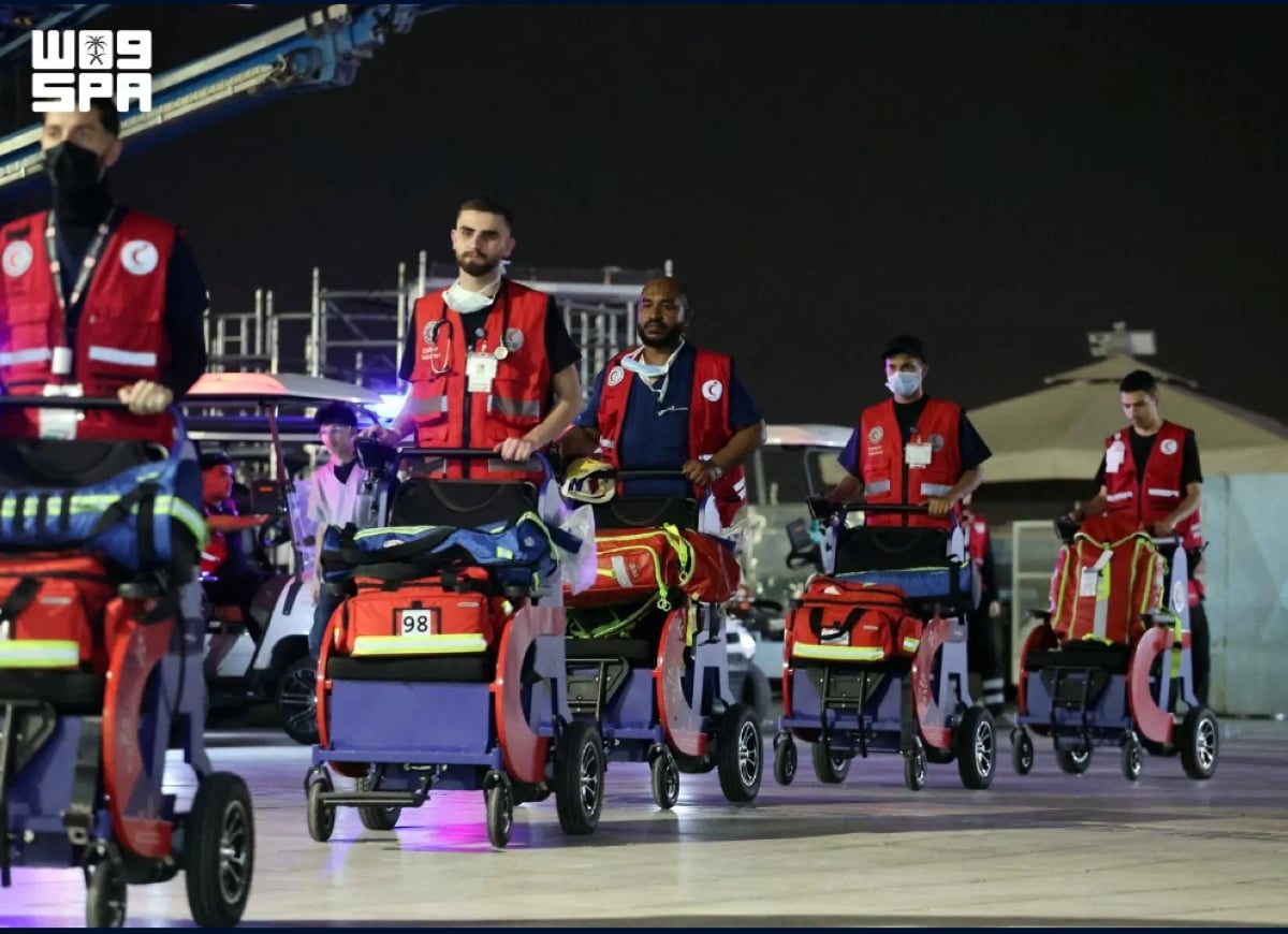 الهلال الأحمر السعودي يكثف خدماته الطبية والإنسانية لضيوف الرحمن في المدينة المنورة